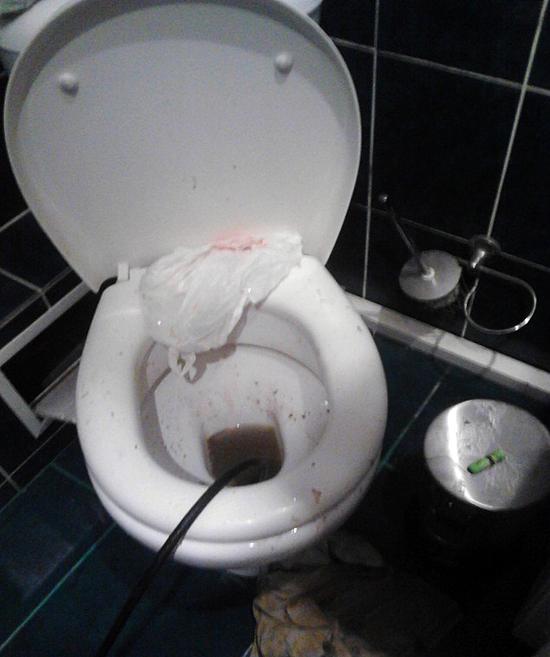 Прочистка канализации через унитаз