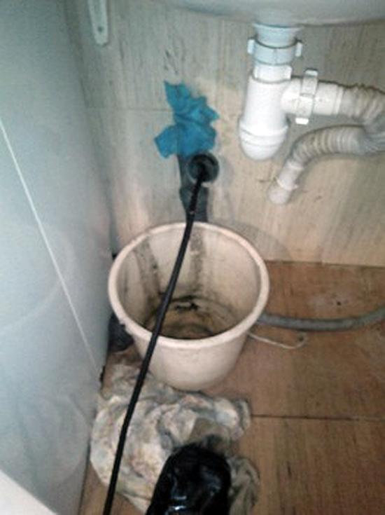 прочистка 50ой трубы внутри помещения